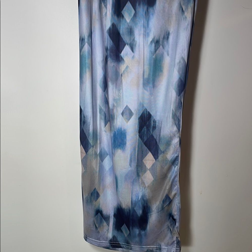 Blue Geometric Maxi skirt - Picture 8 of 9